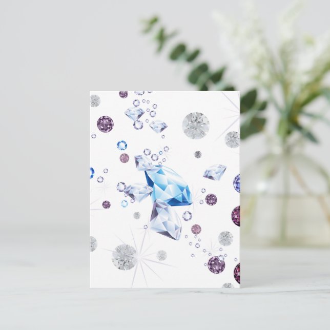 Diamantgalaxie 1 postkarte (Stehend Vorderseite)