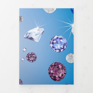 Diamantgalaxie 4 dreifach gefaltete urlaubskarte