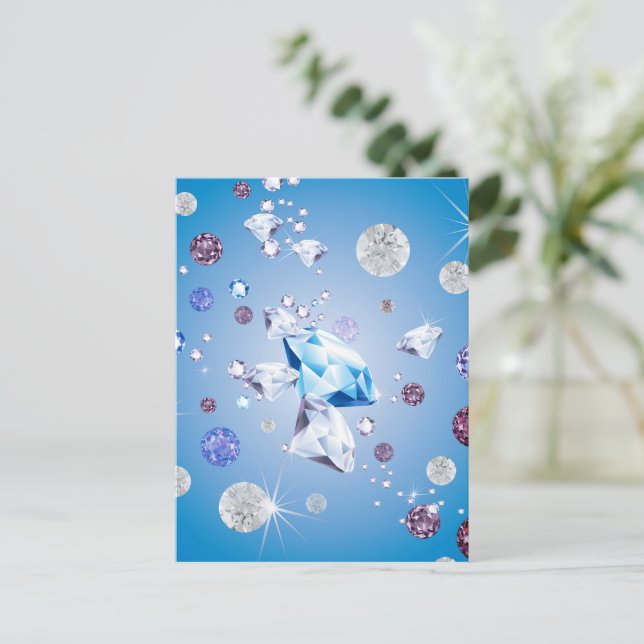 Diamantgalaxie 4 postkarte (Stehend Vorderseite)