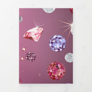 Diamantgalaxie 9 dreifach gefaltete urlaubskarte