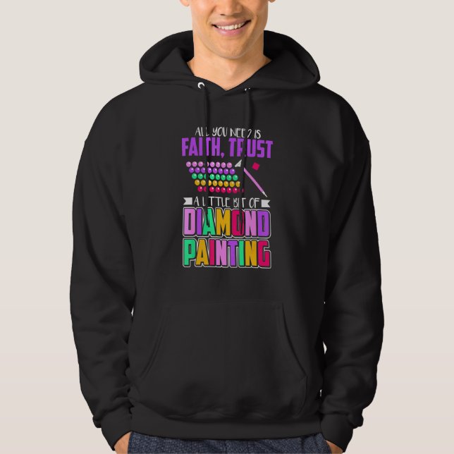 Diamantgemälde für Künstler und Kunstfans Hoodie (Vorderseite)