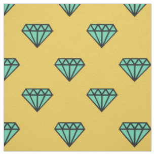 Diamantgewebe: blau-gelb stoff