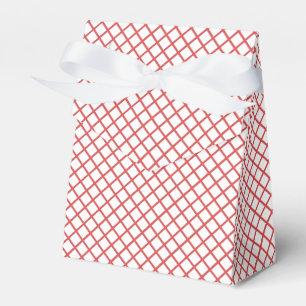 Diamantgitter-Koralle Rot - Weiß Geschenkschachtel
