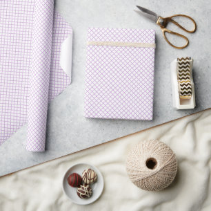 Diamantgitter weiches Lila - Weiß Geschenkpapier