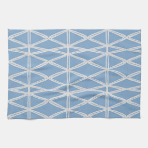 Diamantgitter zeitgenössisch modern Dreieck blau Geschirrtuch