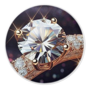 Diamantgoldring Keramikknauf