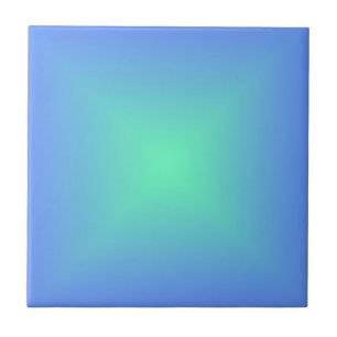 Diamantgradientenblau bis aquamaringrün fliese
