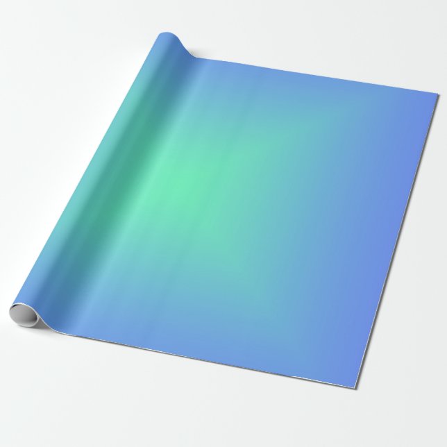 Diamantgradientenblau bis aquamaringrün geschenkpapier (Ungerollt)