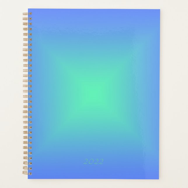 Diamantgradientenblau bis aquamaringrün planer (Vorderseite)