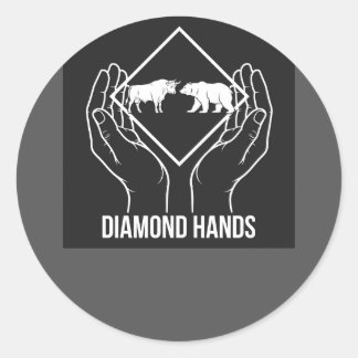 Diamanthände — Rund Aufkleber