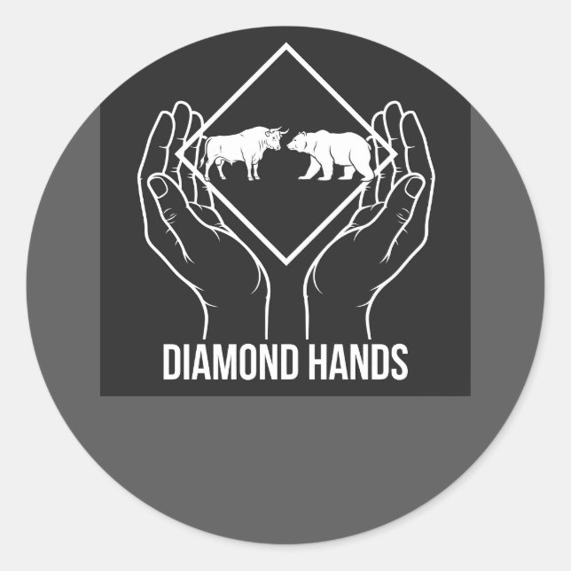 Diamanthände — Rund Aufkleber (Vorderseite)