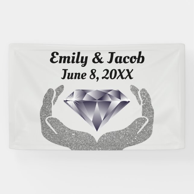 Diamanthandhochzeit Banner (Horizontal)