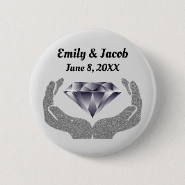 Diamanthandhochzeit Button