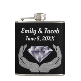 Diamanthandhochzeit Flachmann