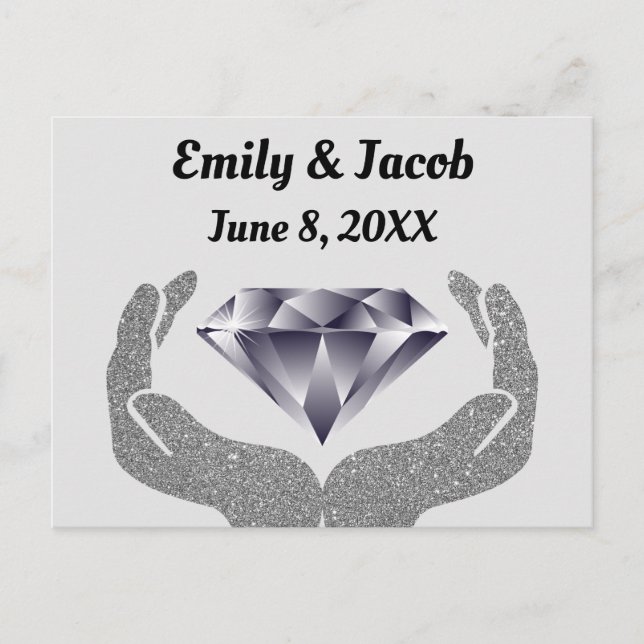 Diamanthandhochzeit Postkarte (Vorderseite)