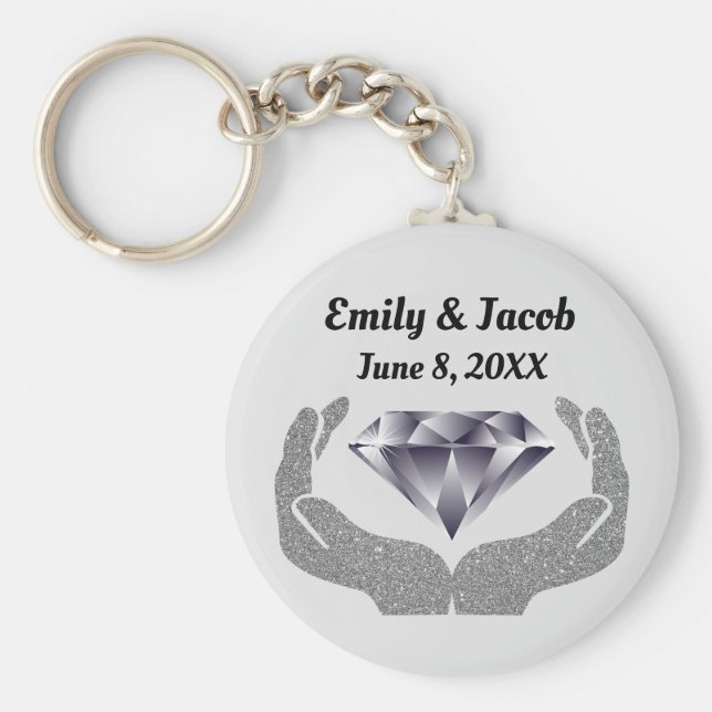 Diamanthandhochzeit Schlüsselanhänger (Vorne)