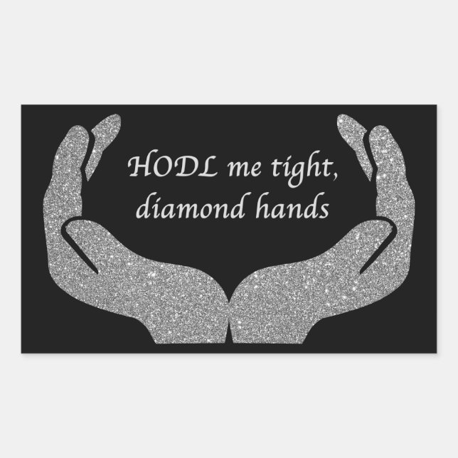 Diamanthandschuhe Rechteckiger Aufkleber (Vorderseite)