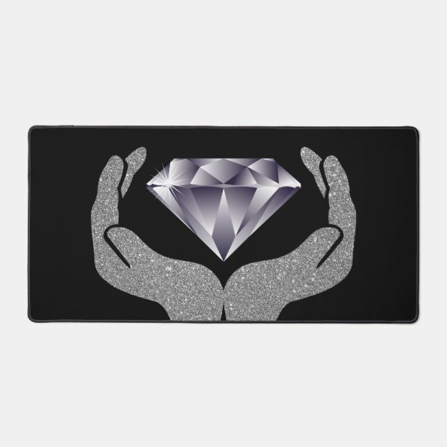 Diamanthandschuhe Schreibtischunterlage (Vorderseite)