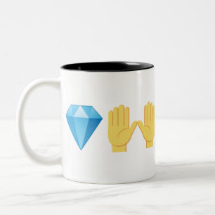 Diamanthandschuhe Zweifarbige Tasse