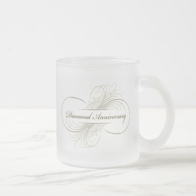 Diamantjahrestag Mattglastasse (Rechts)