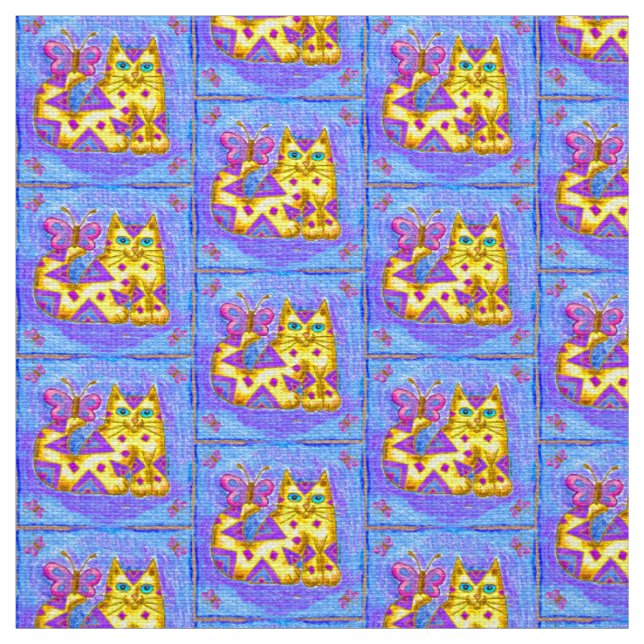 Diamantkatze Stoff (Muster)