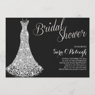 Diamantkleid Brautparty glitz & glasig schwarz Einladung