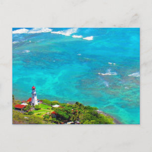 Diamantkopfblauer Leuchtturm Postkarte