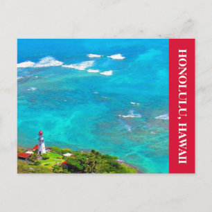 Diamantkopflichtthaus rot postkarte