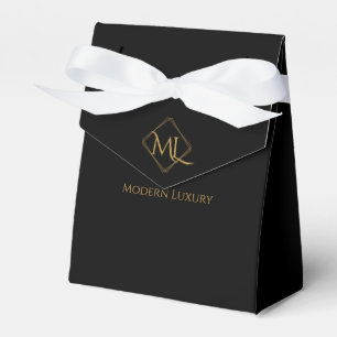 Diamantlogo Schwarz und Gold Geschenkschachtel