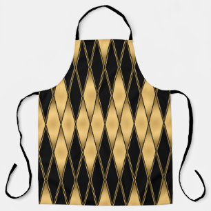 Diamantmotiv: gold-schwarzes elegantes Muster. Schürze