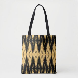 Diamantmotiv: goldschwarz elegantes Muster.