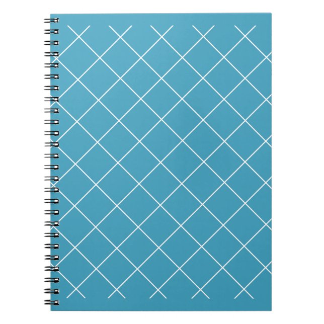 Diamantmuster Aqua Notizblock (Vorderseite)