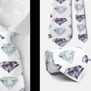 Diamantmuster Bling Bling Luxus Elegant Krawatte
