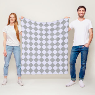 Diamantmuster in Grau und Lavendel Fleecedecke
