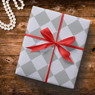 Diamantmuster in Grau und Lavendel Geschenkpapier