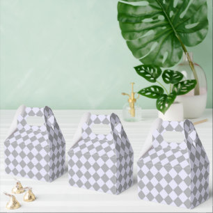 Diamantmuster in Grau und Lavendel Geschenkschachtel