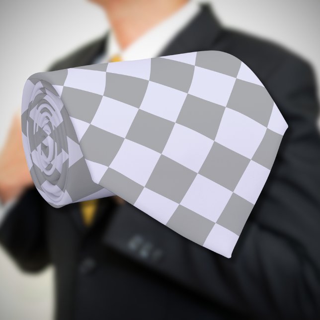 Diamantmuster in Grau und Lavendel Krawatte (Von Creator hochgeladen)