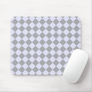 Diamantmuster in Grau und Lavendel Mousepad