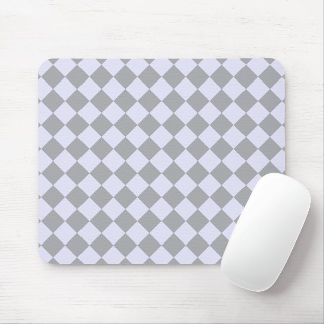 Diamantmuster in Grau und Lavendel Mousepad (Mit Mouse)