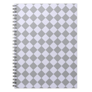 Diamantmuster in Grau und Lavendel Notizblock