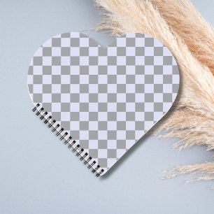 Diamantmuster in Grau und Lavendel Notizbuch