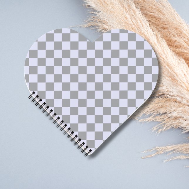Diamantmuster in Grau und Lavendel Notizbuch (Von Creator hochgeladen)