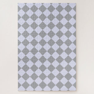 Diamantmuster in Grau und Lavendel Puzzle