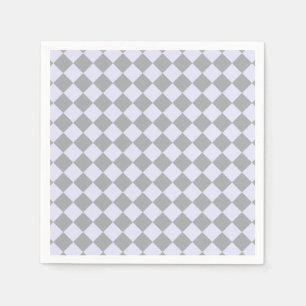 Diamantmuster in Grau und Lavendel Serviette