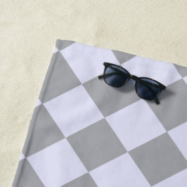 Diamantmuster in Grau und Lavendel Strandtuch