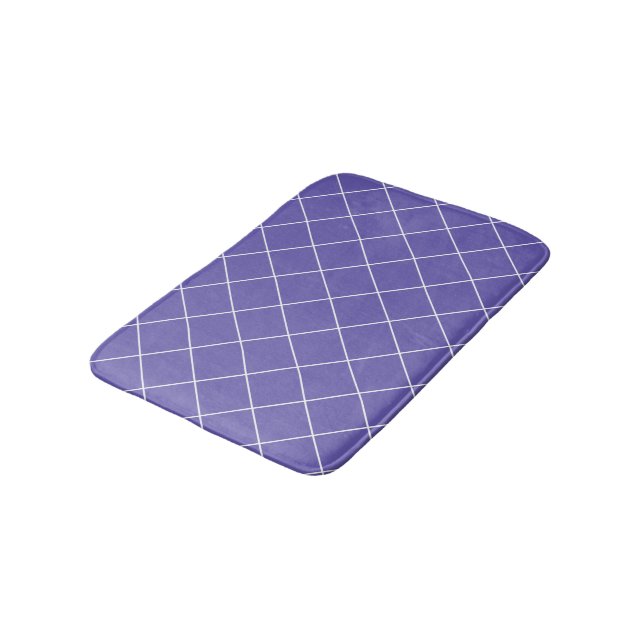 Diamantmuster lila badematte (Schrägansicht)