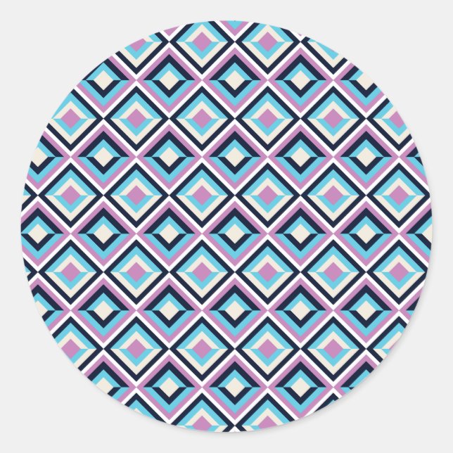 Diamantmuster Runder Aufkleber (Vorderseite)