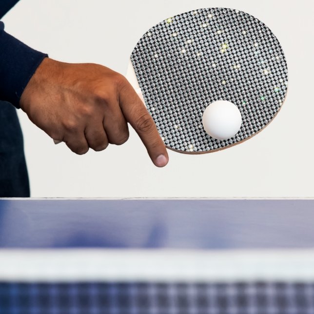 Diamantpaddel, glänzende Paddeln, weißes Kristall Tischtennis Schläger (InSitu)