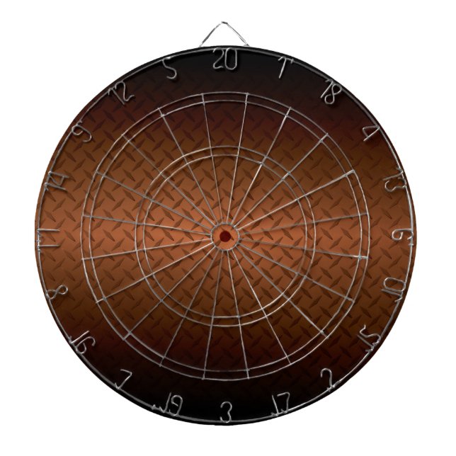 Diamantplatte Aussehen Muster schwarz bis kopperfa Dartscheibe (vorne)