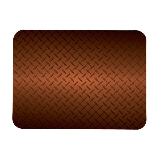 Diamantplatte Aussehen Muster schwarz bis kopperfa Magnet (Horizontal)